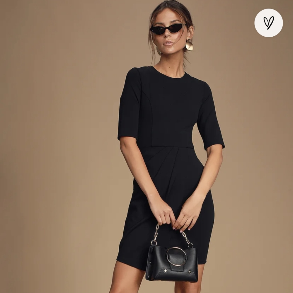 Westwood Black Half Sleeve Sheath Dress